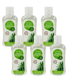 Omeo Aloe Vera Hand Sanitizer Bottle 50 ml Each - Pack of 6