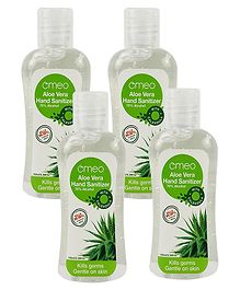 Omeo Aloe Vera Hand Sanitizer Bottle 100 ml - Pack of 4