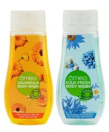 Omeo Calendula Body Wash and Omeo Aqua fresh  Body wash Shower Gel 200ml Combo 