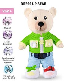 Intellibaby Premium Dress Up Bear Level 11 Green - Height 38 cm