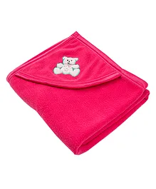 BABYZONE Winter Wear Anti-Pilling Hooded Blanket - Red