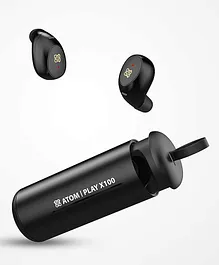 MevoFit Atom Play Bluetooth In Ear Wireless Earbuds with Mic - Black