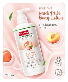 Babyhug Advanced Sensitive Peach Milk Body Lotion Extra Nourishing Formula For Sensitive Baby Skin - 200 ml 