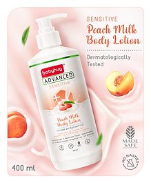 Babyhug Advanced Sensitive Peach Milk Body Lotion Extra Nourishing Formula For Sensitive Baby Skin - 400 ml 