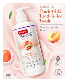 Babyhug Advanced Sensitive Peach Milk Head to Toe Wash - 400 ml