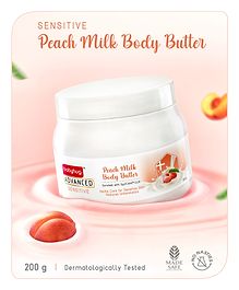 Babyhug Advanced Sensitive Peach Milk Butter - 200 g, For Sensitive Face and Body, Light Cream Texture