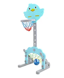 Baybee Multi Activity Sports Bird Design Basketball cum Football Set with Ball - Light Blue