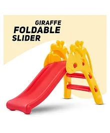 Baybee Foldable Giraffe Garden Slide - Red Yellow
