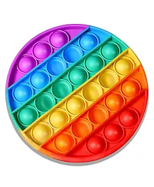 Enorme Round Shape Pop Bubble Stress Relieving Silicone Pop It Fidget Toy - Multicolor