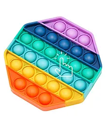 Enorme Xexagone Shape Pop Bubble Stress Relieving Silicone Pop It Fidget Toy - Multicolor