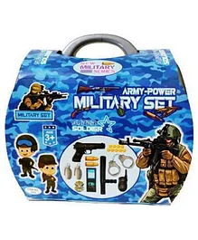 SmartCraft Military Play Toy Set Blue - 19 Pieces