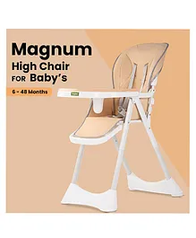 BAYBEE Magnum 2 in 1 Convertible Feeding High Chair With Adjustable Height & Footrest - Beige