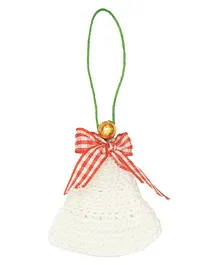 Happy Threads Bell Handcrafted Crochet Christmas Tree Ornament - Multicolor