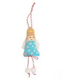Happy Threads Angel Doll Handcrafted Amigurumi Christmas Tree Ornament - Multicolor