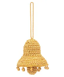 Happy Threads Handcrafted Amigurumi Bellcrochet Christmas Tree Ornament-  Gold