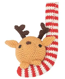 Happy Threads Handcrafted Amigurumi Reindeer Christmas Tree Ornament- Multicolour
