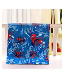 Sassoon Waterproof Small Dry Sheet Spiderman Print - Blue & Red