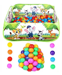 FunBlast Square Ball Pool With 40 Balls - Multicolor