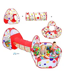 FunBlast 3 in 1 Colorful Rainbow Tunnel Ball Pool for Kids (Ball Not Included)- Multicolour