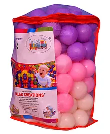 FunBlast Soft Ball Set of 100 Pieces - Purple Pink