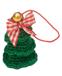Happy Threads Trees Handcrafted Crochet Christmas Tree Ornament - Green