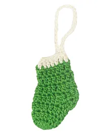 Happy Threads Stockings Handcrafted Crochet Christmas Tree Ornament - Green