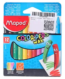 Maped Wax Crayons 12 Shades - Multiocolor