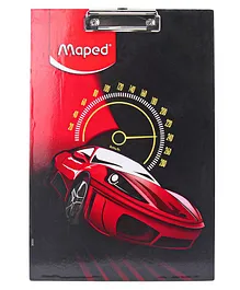 Maped Exam Clipboard Car Print - Black Red