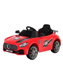 Wheel Power Battery Operated Ride On Car with LED Lights - Red