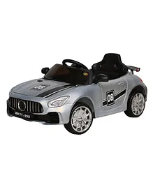Wheel Power Battery Operated Ride On Car with LED Lights - Silver