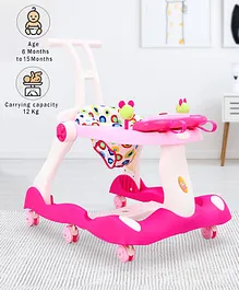 Babyhug 2 in 1 Walker With Play Tray - Pink