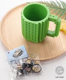 Mug With Handle & A Pack of Legos Green - 350 ml