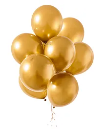 Fiddlerz Metallic Balloons Golden - Pack of 50