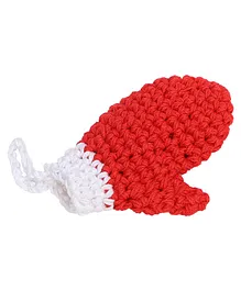 This and That by Vedika Hand Crochet Christmas Accessory Big Glove - Red