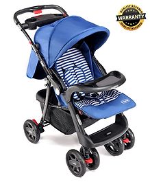 Babyhug Wander Buddy Stroller With Rear Parent Utility Box With Cup Holder - Blue