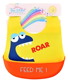 The Little Lookers Silicone Waterproof Feeding Bib With Adjustable Strap - Yellow