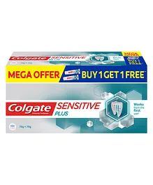 Colgate Sensitive Plus Toothpaste With Pro Argin Formula for Sensitivity Relief Pack of 2 - 70 gm each