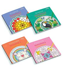 Mandala Colouring Books Pack of 4 - English 