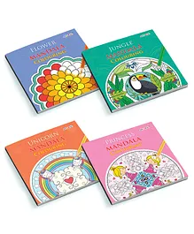 Mandala Colouring Books Pack of 4 - English 
