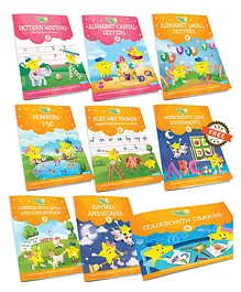 Rising Star Preschool Learning Junior KG Kit Set Of 9 Books - English