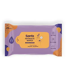Sanfe Lavender and Chamomile Anti Bacterial Intimate Wipes - 25 pieces