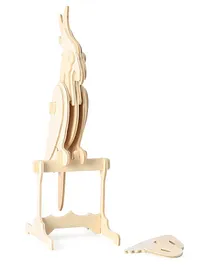 Madhusha Creation Woodlz 3D Wooden Parrot Puzzle - 