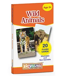 Zigyasaw Wild Animals Flash Cards - Multicolor