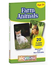 Zigyasaw Farm Animals Flash Cards - Multicolor