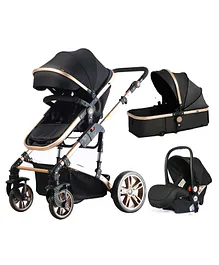 Teknum 3 in 1 Pram Stroller and Infant Car Seat - Black