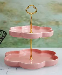 A Vintage Affair Cloud Shaped Ceramic Cake Stand - Pink