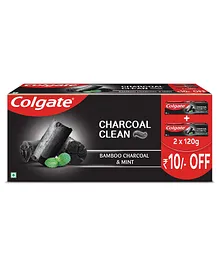 Colgate Charcoal Clean Black Gel Toothpaste Pack of 2 - 240 g