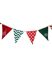 CuddlyCoo Christmas Cloth Bunting  - Red Green