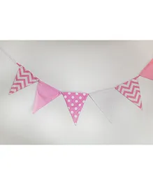 Cuddly Coo Cloth Bunting Pink - Length 200 cm