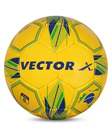 Vector-X Brazil Hand Stitched Football Size 5 - Yellow Green
